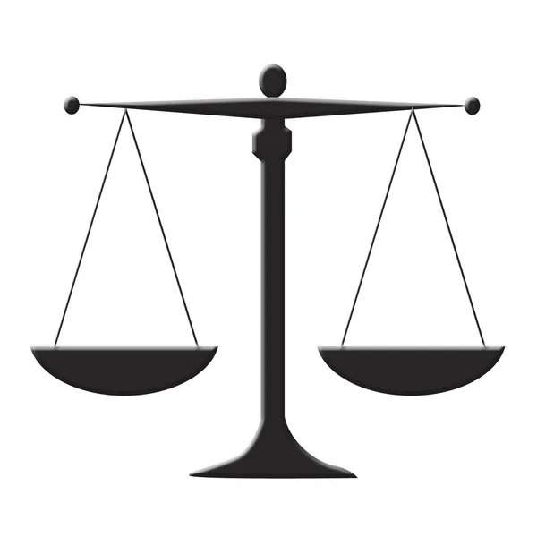 Scales Justice White Background Illustration — Stock Photo, Image