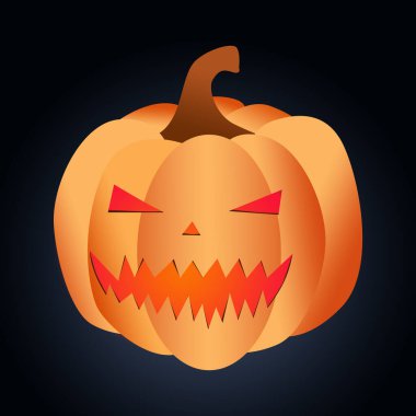 Siyah arka planda mutlu Cadılar Bayramı, 3 boyutlu illüstrasyon