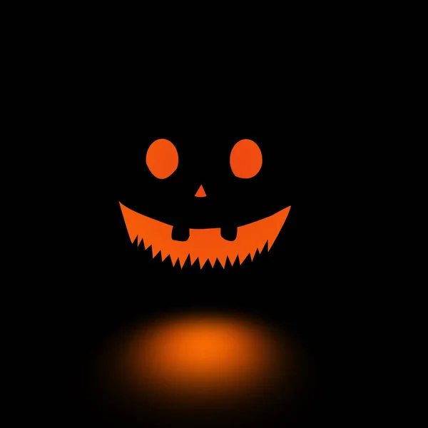 Halloween Pumpkin Light Dark Background — Stock Photo, Image