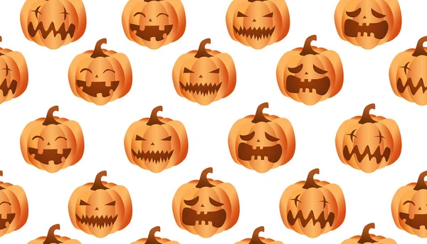 Nahtloses Halloween Muster Auf Weißem Hintergrund — Stockfoto