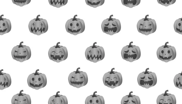 Naadloos Halloween Patroon Witte Achtergrond — Stockfoto