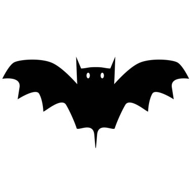 Beyaz arka planda Yarasa Mutlu Cadılar Bayramı, illüstrasyon kavramı