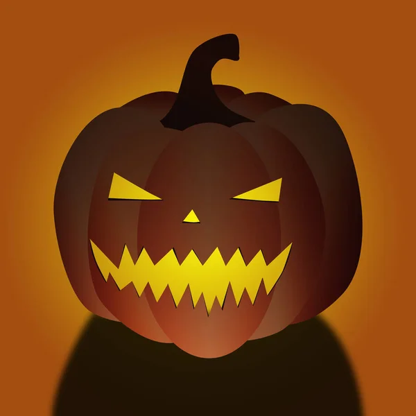 Glad Halloween Pumpkinon Svart Bakgrund Illustration — Stockfoto