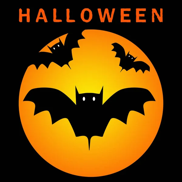 Happy Halloween Auf Mond Hintergrund Illustrationskonzept — Stockfoto