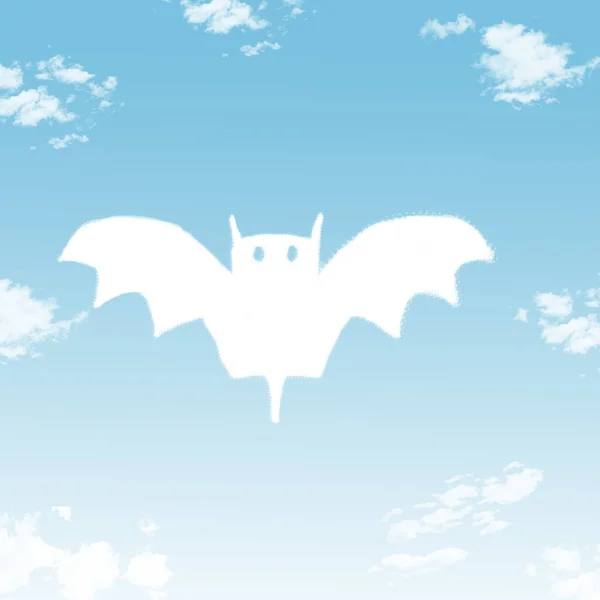 蝙蝠云的形状万圣节的概念 — 图库照片