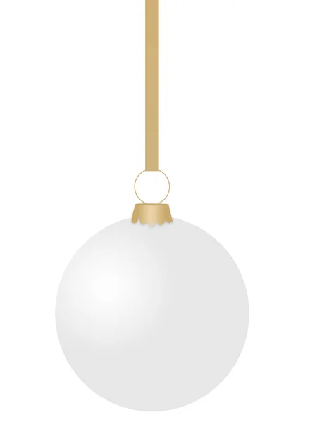 Ball Für Den Weihnachtsbaum Auf Weißem Hintergrund — Stockfoto