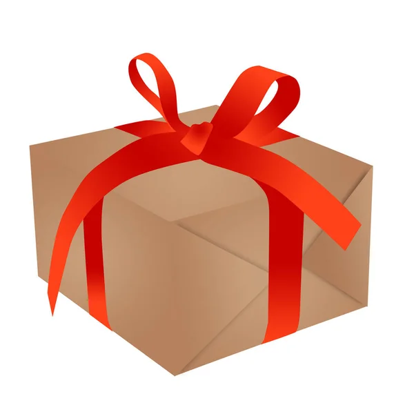 Gift Box Isolated White Background — Stock Photo, Image