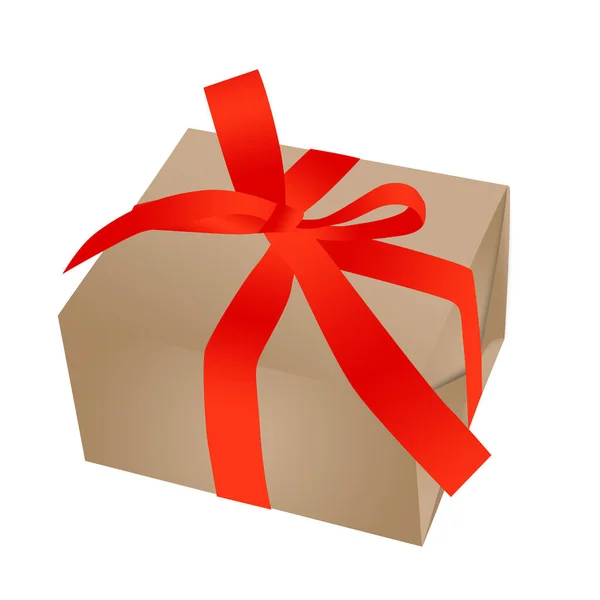 Gift Box Isolated White Background — Stock Photo, Image