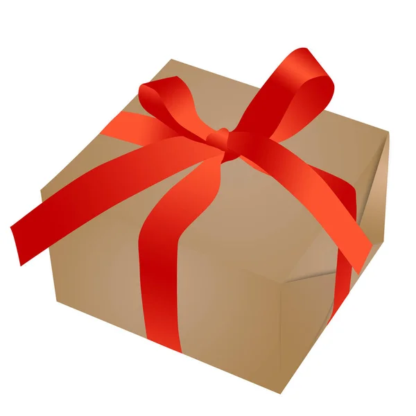 Gift Box Isolated White Background — Stock Photo, Image