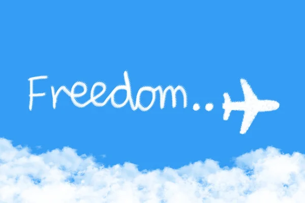 Freiheit Wolkenform Blauen Himmel — Stockfoto