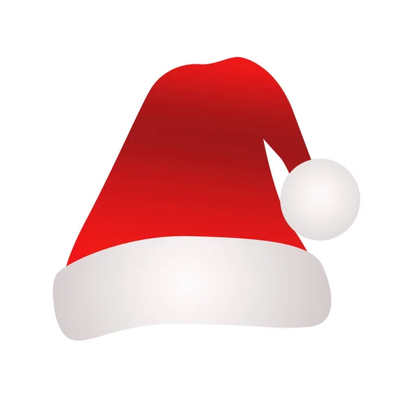 Χριστουγεννιάτικο Καπέλο Santa Claus Λευκό Φόντο — Φωτογραφία Αρχείου