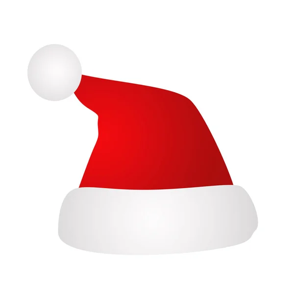 Χριστουγεννιάτικο Καπέλο Santa Claus Λευκό Φόντο — Φωτογραφία Αρχείου