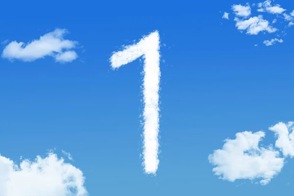 Cloud Shape Number One Blue Sky — Stock Photo, Image