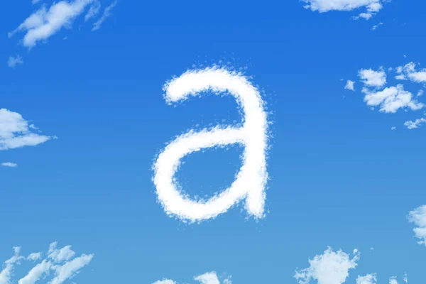 Carta Uma Forma Nuvem Céu Azul — Fotografia de Stock
