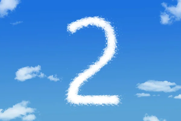 Облачная Форма Номер Два Голубом Небе Лицензионные Стоковые Изображения