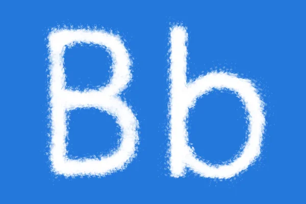 Cloud Alphabet Shape Blue Background — Stock Photo, Image