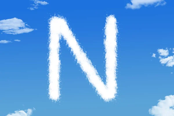 Letter Cloud Shape Blue Sky — Stock Photo, Image