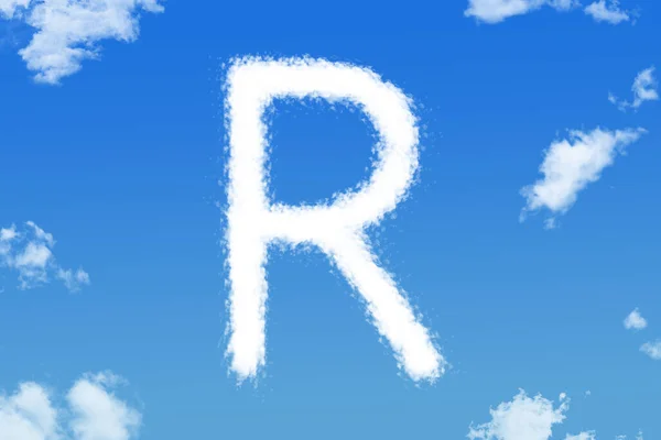 Letter Cloud Shape Blue Sky — Stock Photo, Image