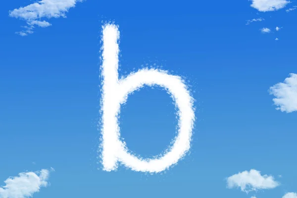 Форма Хмари Літери Блакитному Небі — стокове фото