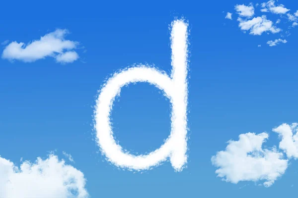 List Kształt Chmury Błękitnym Niebie — Zdjęcie stockowe