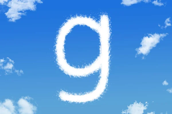 Letter Cloud Shape Blue Sky — Stock Photo, Image