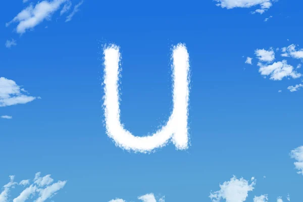Letter Cloud Shape Blue Sky — Stock Photo, Image