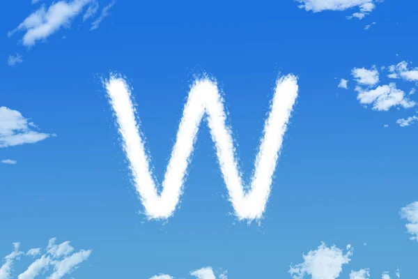 Carta Forma Nuvem Céu Azul — Fotografia de Stock