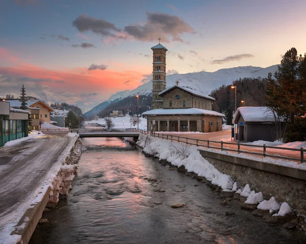 Sunrise in St Moritz, Switzerland — Stock Photo, Image
