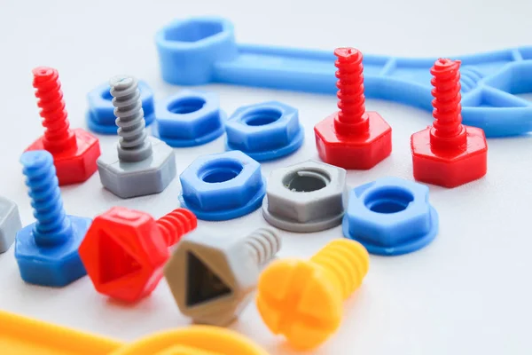 Plastik çocuk oyuncak somunlar oyun için bir dizi