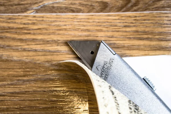 Linolea Vzorky Podlah Texturou Dřeva Řezání Velikost Nový Rok — Stock fotografie