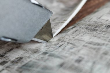 Muşamba. Ahşap doku ile döşeme örnekleri. Kesim boyutu. Yeni yıl.