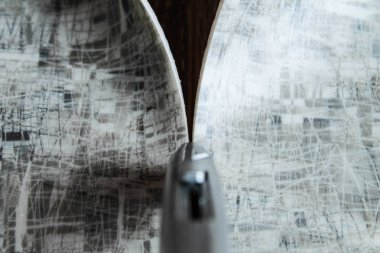 Muşamba. Ahşap doku ile döşeme örnekleri. Kesim boyutu. Yeni yıl.