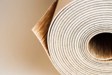 Muşamba. Ahşap doku ile döşeme örnekleri. Kesim boyutu. Yeni yıl.