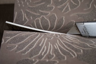 Muşamba. Ahşap doku ile döşeme örnekleri. Kesim boyutu. Yeni yıl.