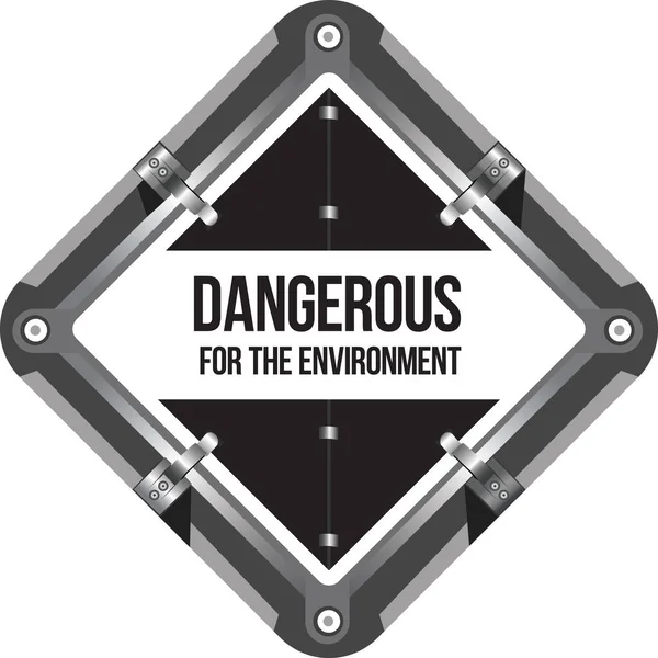 Dangerous for the environment .Marking of transport. — Stock Vector