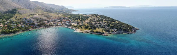 Town Stara Baska Island Krk Croatia Air View — стокове фото