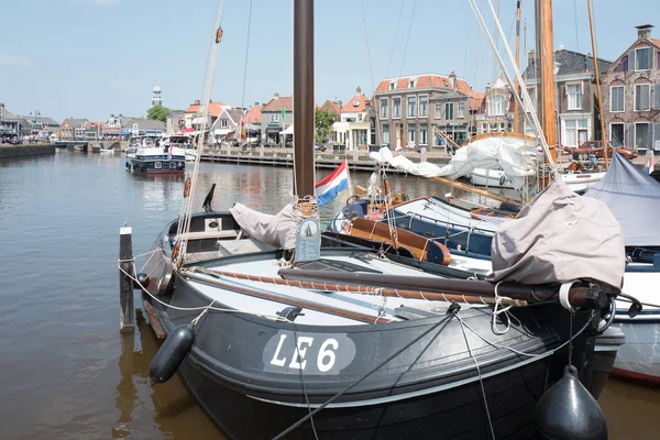 Nizozemsko Lemmer Května 2018 Plaví Čluny Rekreační Jachty Přístavu Lemmer — Stock fotografie