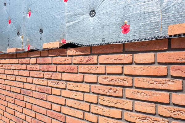 Hollanda - Leidschendam - 13 Temmuz 2018: Bir şantiye Leidschendam, Hollanda duvar.