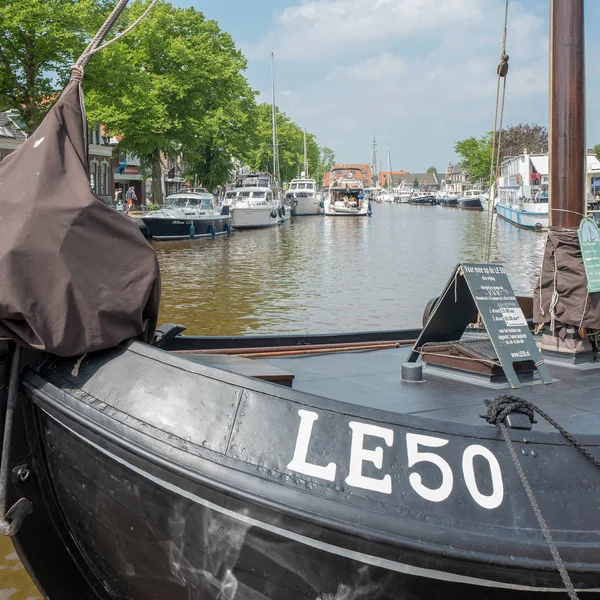Holandia Lemmer Maja 2018 Pływają Łodzie Przyjemność Jachty Porcie Lemmer — Zdjęcie stockowe