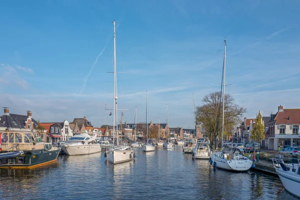 Niederlande Lemmer Oktober 2018 Vergnügungsjachten Und Segelboote Hafen Von Lemmer — Stockfoto