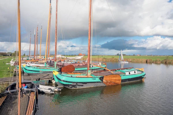 Niederlande Sloten Oktober 2017 Verankerte Segelboote Sleattemer Gat Sloten Den — Stockfoto