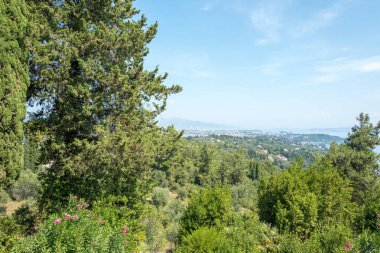 Panorama adlı Gastouri Korfu, Yunanistan.