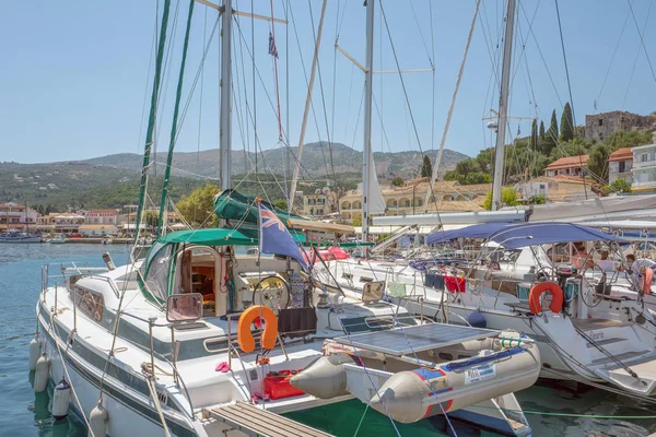 Greece Corfu Kassiopi July 2018 Fishing Boat Port Kassiopi Corfu — Stock Photo, Image