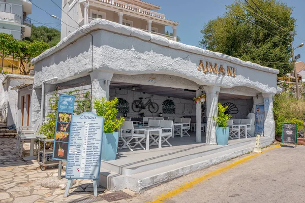 Griechenland Korfu Kassiopi Juli 2018 Cocktailbar Limani Der Stadt Kassiopi — Stockfoto
