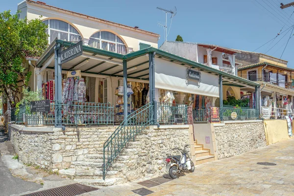 Grecia Corfu Kassiopi Julio 2018 Tienda Katerina Ciudad Kassiopi Corfú — Foto de Stock