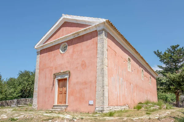 Kerk Oud Perithia Corfu Griekenland — Stockfoto