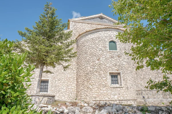 Pantokrator Kerk Oud Perithia Corfu Griekenland — Stockfoto