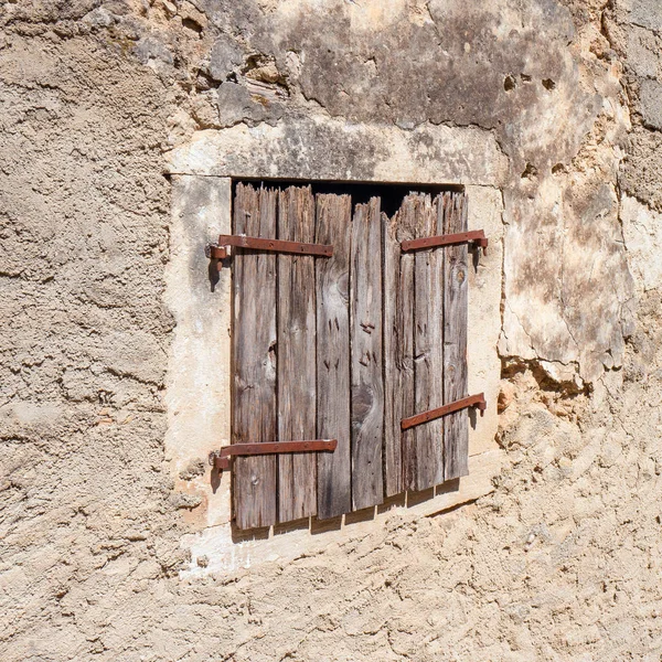 Primer Plano Puertas Madera Grumosas Muy Antiguas Siranades Corfú Grecia —  Fotos de Stock