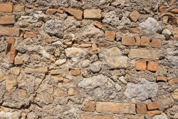 Mur Avec Blocs Basalte Briques Gros Plan Sinarades Sur Corfou — Photo