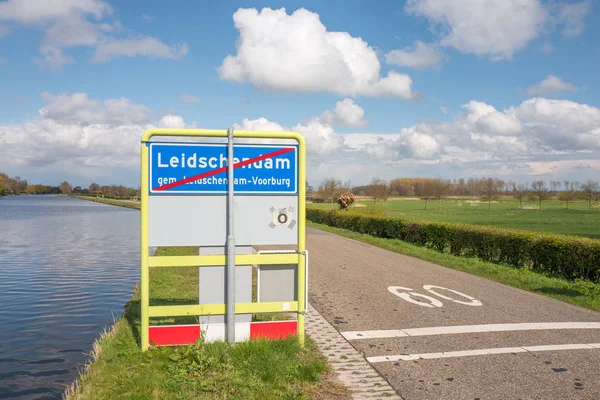 City sign of the municipality of Leidschendam. — Stock Image City sign of the municipality of Leidschendam. Royalty Free Stock Images